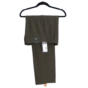 INVESTMENTS Petites Brown Tweed Dress Pants